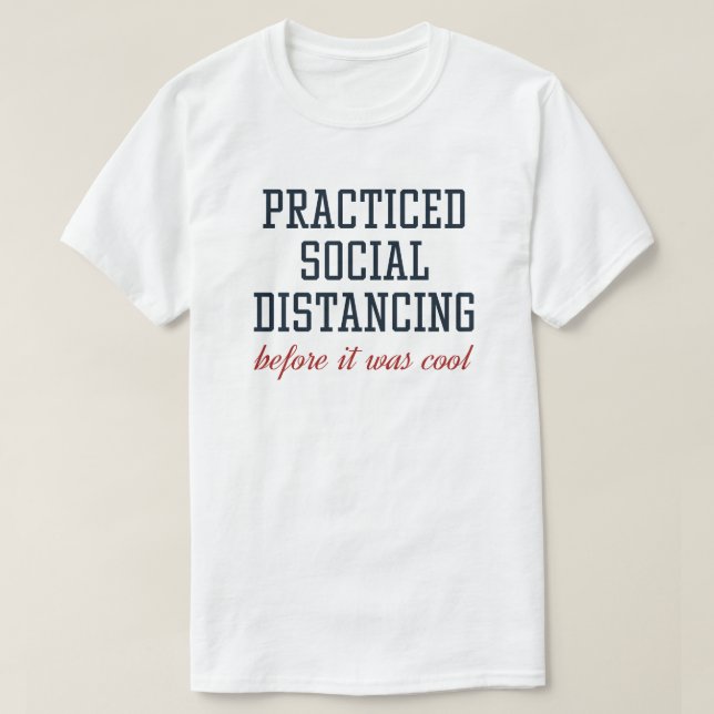 Camiseta Distancia social practicada (Diseño del anverso)