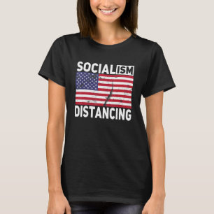 Camiseta Distancia socialista del meme político anti-social