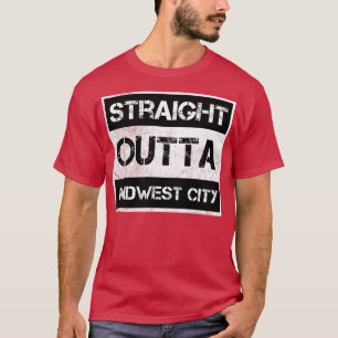 Camiseta Distancia Vintage de Oklahoma, Ciudad del Medio Oe