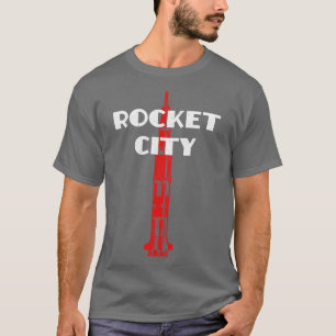 Camiseta Distancias de la Ciudad de Cohetes Saturn V Huntsv