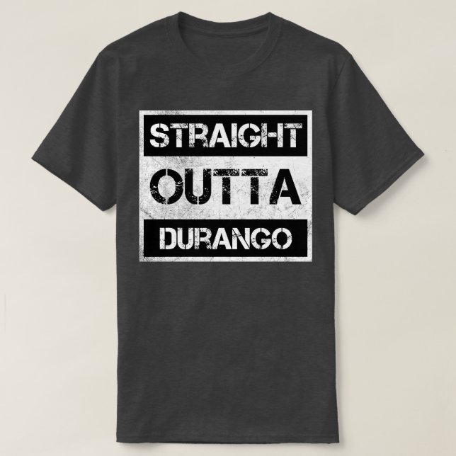 Camiseta Distancias rectas de Durango Ciudad de México Dist (Diseño del anverso)