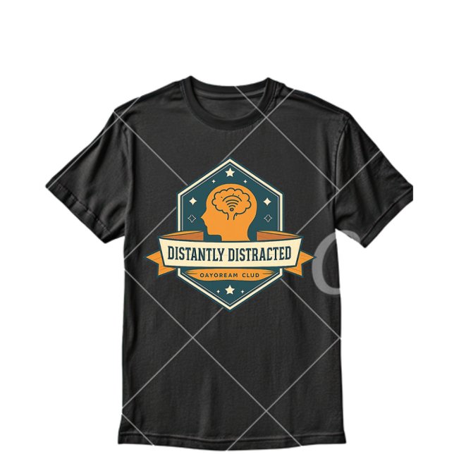 Camiseta Distante Distraído – Salud Mental Sarcástica Vinta (Subido por el creador)