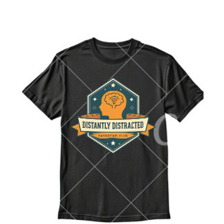 Camiseta Distantly Distracted – Vintage Sarcastic Mental He