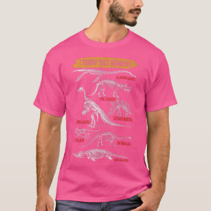 Camiseta Distintos Tipos De Dinosaurios Skeleton Dino Ident