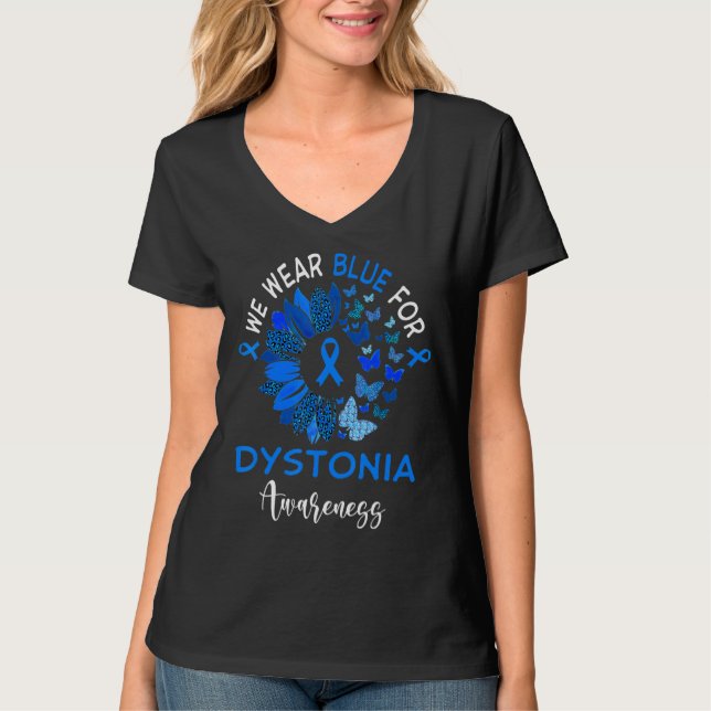 Camiseta Distonia Awareness Leopard Sunflower (Anverso)