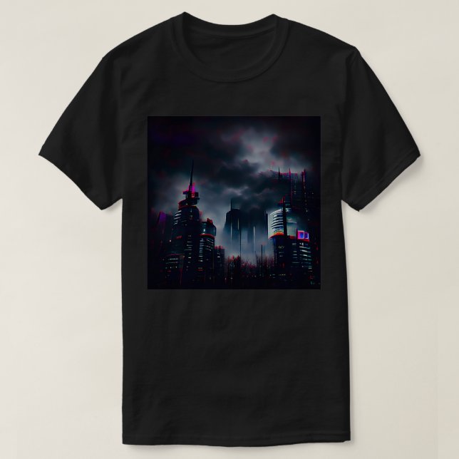 Camiseta Distopía de la realidad Arte digital hecho por art (Diseño del anverso)