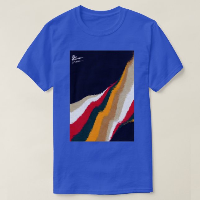 Camiseta Distorsión azul (Diseño del anverso)