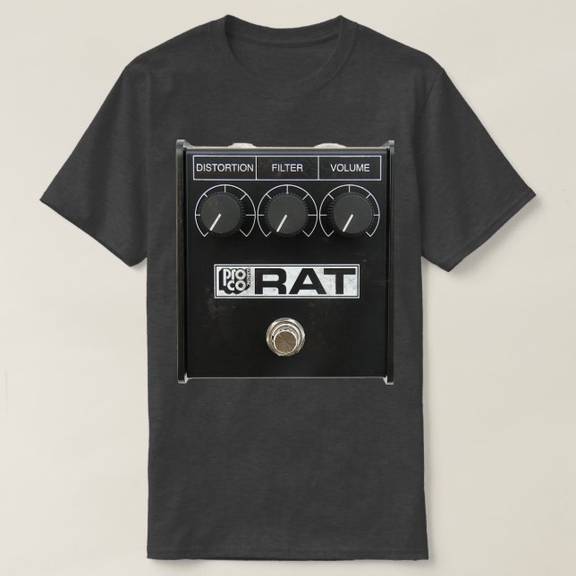 Camiseta Distorsión de pedales de guitarra ProCo RAT (Diseño del anverso)