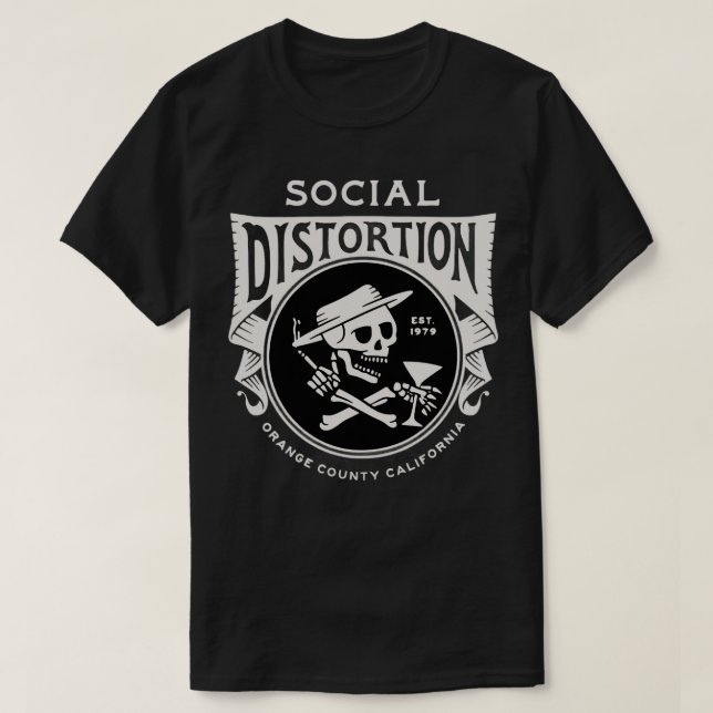 Camiseta distorsión social 2 (Diseño del anverso)