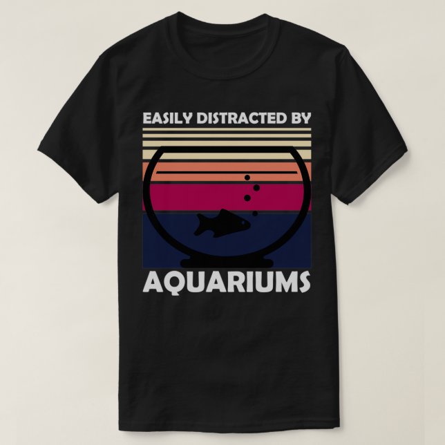 Camiseta Distracción fácil por acuarios (Diseño del anverso)