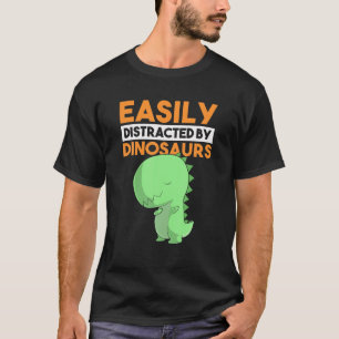 Camiseta Distracción Fácil Por Dinosaurios Rex Tyrannosauru