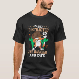 Camiseta Distracción Fácil Por El Baile De Línea Y El País