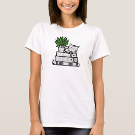 Camiseta Distracción fácil por gatos y libros | Amantes del