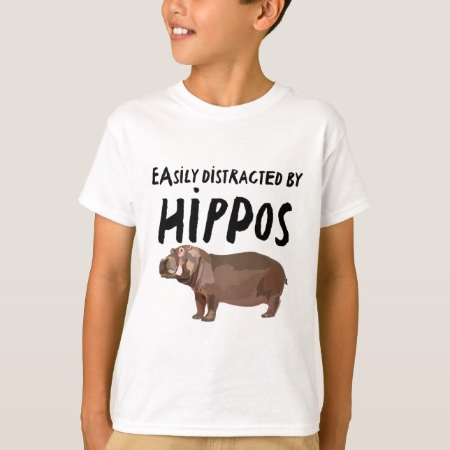 Camiseta Distracción Fácil Por Hippos (Anverso)