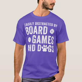 Camiseta Distracción fácil por juegos de mesa y perros dive