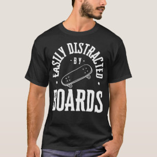 Camiseta Distracción fácil por los fines de semana de skate
