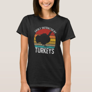 Camiseta Distracción fácil por los pavos vintage Turquía 1