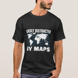 Camiseta Distracción fácil por mapas