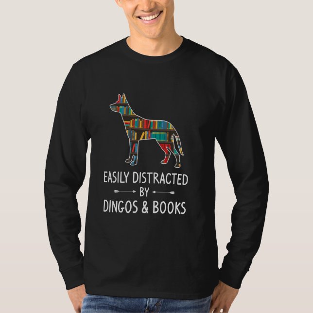 Camiseta Distracción fácil por parte de Dingos y Libros Mas (Anverso)