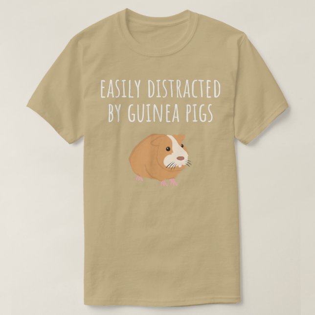 Camiseta Distracción fácil por parte de los Cerdos de Guine (Diseño del anverso)