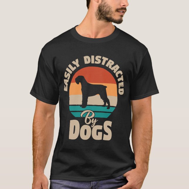 Camiseta Distracción fácil por perros 818 (Anverso)