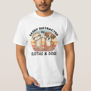 Camiseta Distracción Fácil Por Perros Y Lechugas