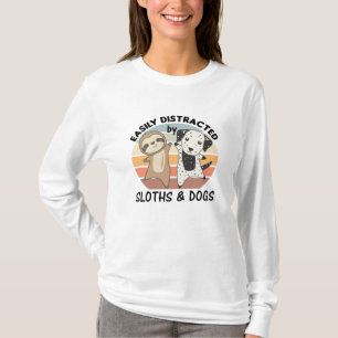 Camiseta Distracción Fácil Por Perros Y Lechugas