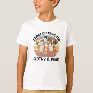 Camiseta Distracción Fácil Por Perros Y Lechugas