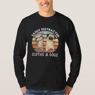 Camiseta Distracción Fácil Por Perros Y Lechugas