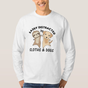 Camiseta Distracción Fácil Por Perros Y Lechugas