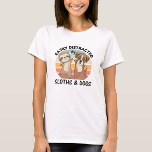 Camiseta Distracción Fácil Por Perros Y Lechugas