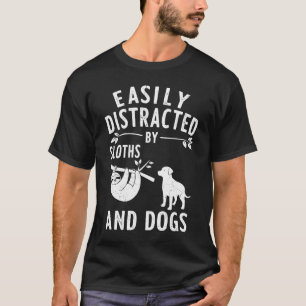 Camiseta Distracción Fácil Por Perros Y Lechugas