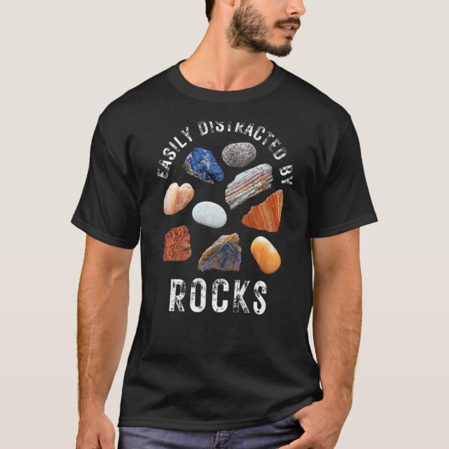 Camiseta Distracción fácil por profesor minero de Rocas St (Anverso)