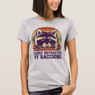 Camiseta Distracción fácil por Raccoons Retro Vintage Sunse