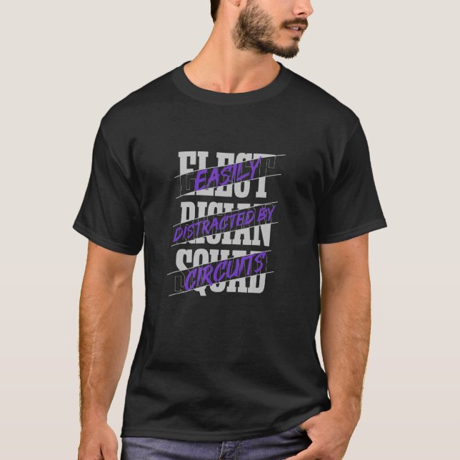 Camiseta Distracción Por Circuitos De Voltaje Electricista  (Anverso)