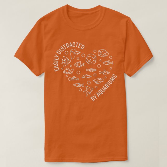 Camiseta Distrado fácilmente por Aquariums Corazón me encan (Diseño del anverso)