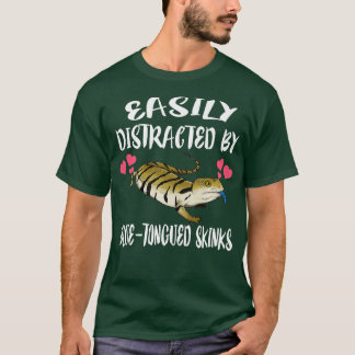Camiseta Distrado Fácilmente Por El Mascota De Skinks Lizar