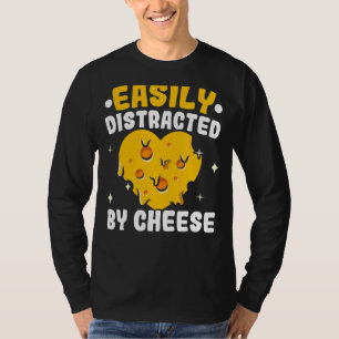 Camiseta Distrado Fácilmente Por La Comida Queso Queso Ques