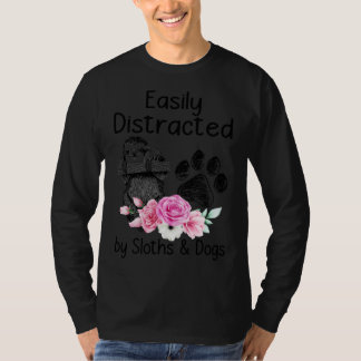 Camiseta Distrado Fácilmente Por La Leche Y El Perro