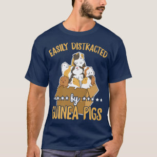 Camiseta Distrado Fácilmente Por Los Cerdos De Guinea Cita 
