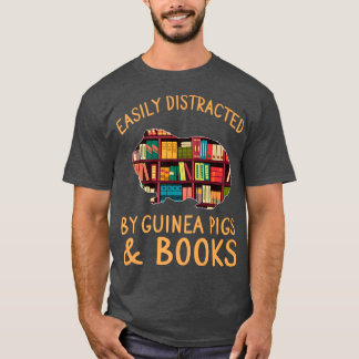 Camiseta Distrado Fácilmente Por Los Cerdos Y Libros De Gui