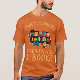 Camiseta Distrado Fácilmente Por Los Cerdos Y Libros De Gui