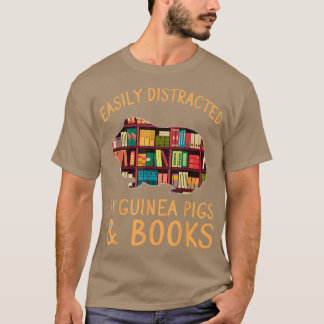 Camiseta Distrado Fácilmente Por Los Cerdos Y Libros De Gui