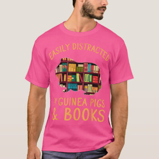 Camiseta Distrado Fácilmente Por Los Cerdos Y Libros De Gui