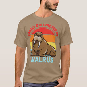 Camiseta Distrado Fácilmente Por Los Regalos De Walrus Cute