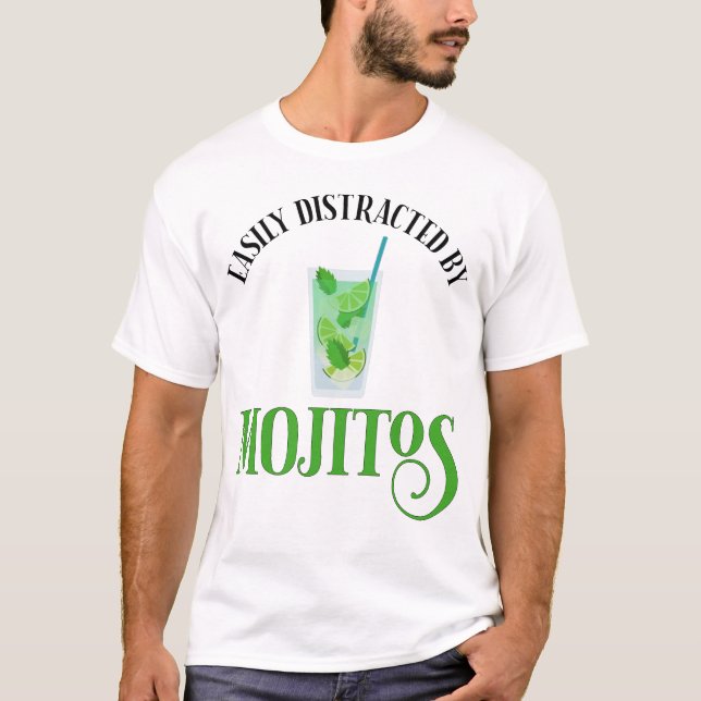 Camiseta Distrado Fácilmente Por Mojitos (Anverso)