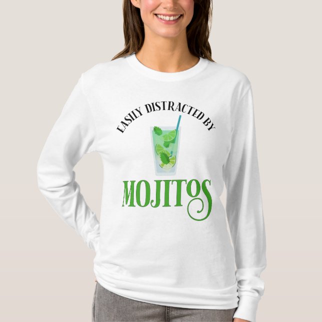 Camiseta Distrado Fácilmente Por Mojitos (Anverso)