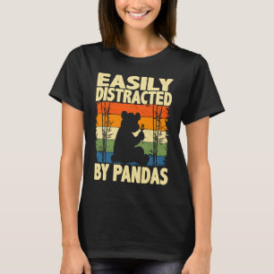 Camiseta Distrado Fácilmente Por Pandas, Amo Animal Cutáneo