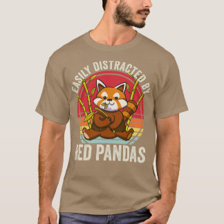 Camiseta Distrado Fácilmente Por Pandas Rojos