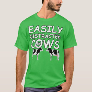 Camiseta Distrado Fácilmente Por Vacas, Niños Agricultores 